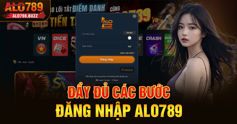 Đầy đủ các bước đăng nhập Alo789